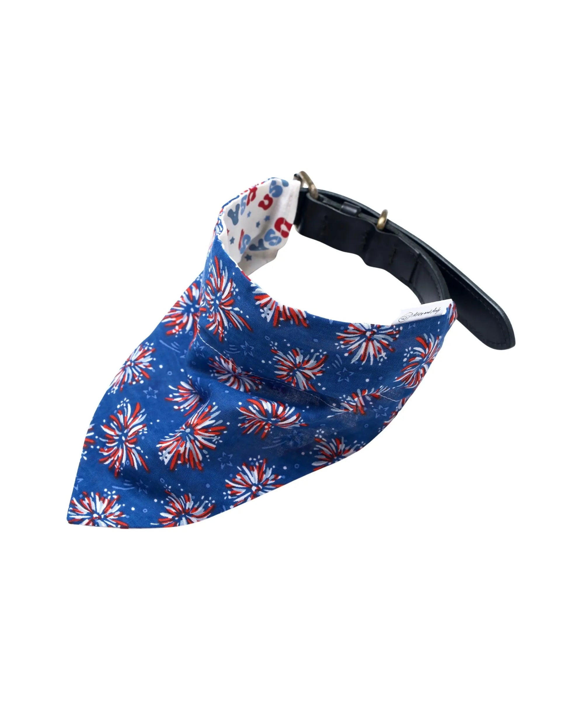 Fourth of July Pet Bandanas - 100% Cotton, Collar Slide-On and Tie Design, Machine Washable