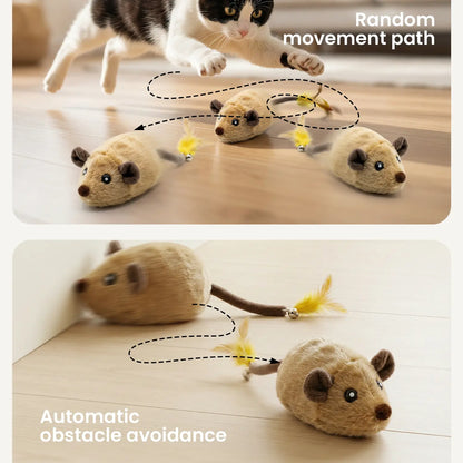 Geoorood Automatic Electric Cat Toy with Randomized Motion – USB Rechargeable Interactive Mouse Toy for Indoor Cats, Promoting Activity and Engagement