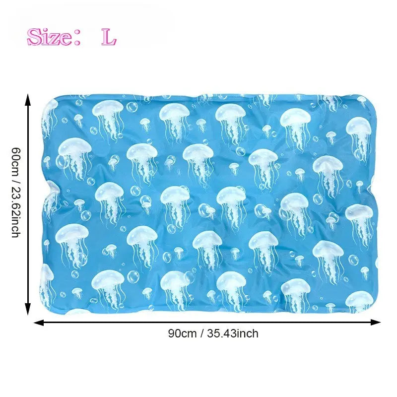 Pet Cooling Mat for Dogs and Cats, Waterproof and Bite-Resistant, Heat Relief Summer Pad