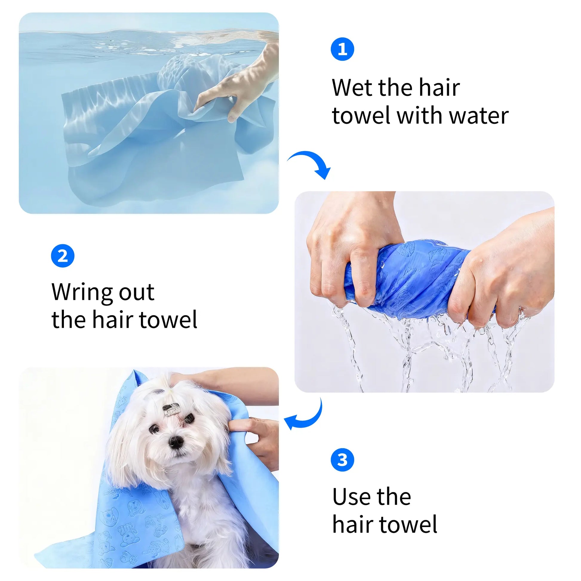 Premium Quick-Dry Pet Towel for Dogs and Cats - Ultra Soft, Highly Absorbent Bath Towel for Grooming and Post-Bath Care