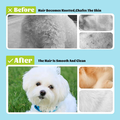 Pet Bath Brush with Integrated Shampoo Dispenser for Dogs and Cats, Ergonomic Design, Gentle Massage Grooming Tool, User-Friendly Essential for Pet Bathing