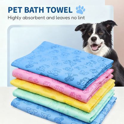 Premium Quick-Dry Pet Towel for Dogs and Cats - Ultra Soft, Highly Absorbent Bath Towel for Grooming and Post-Bath Care