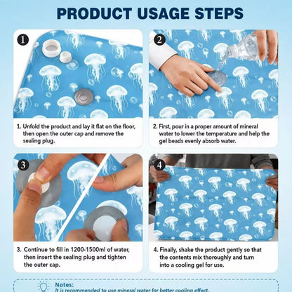 Pet Cooling Mat for Dogs and Cats, Waterproof and Bite-Resistant, Heat Relief Summer Pad