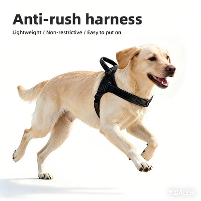 Universal Reflective Strip Dog Harness - Tactical No-Pull Safety Design with Adjustable Multi-Size Fit and Durable High-Visibility Polyester Webbing for Enhanced Control