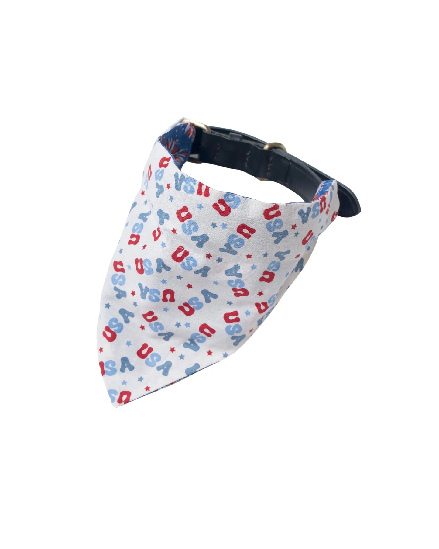 Fourth of July Pet Bandanas - 100% Cotton, Collar Slide-On and Tie Design, Machine Washable